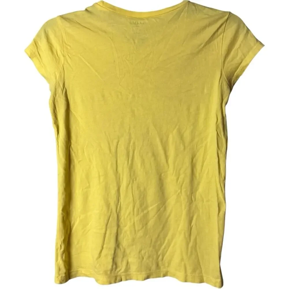 Old Navy Girl's Yellow Tee with Peace and Smile Graphic Sz XL